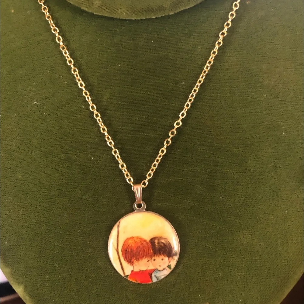 Vintage Fran Mar Moppets Pendant Necklace